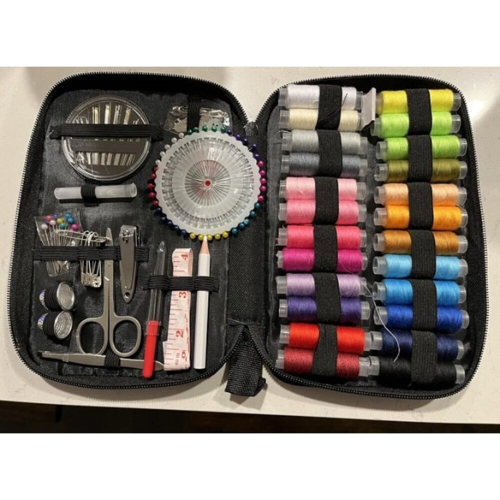 New Sewing Kit with Case, 130 pcs Sewing Supplies for Home Travel and Emergency